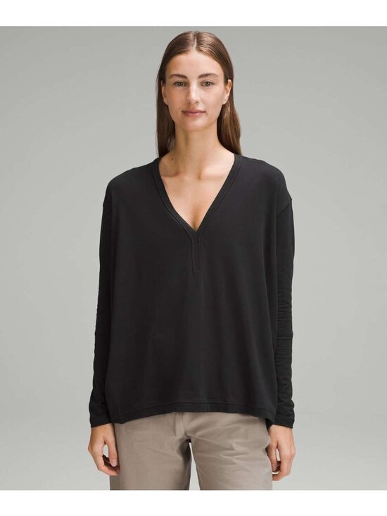MICHAEL Michael Kors Tops - Michael Kors Tunic Top Size XXL Black V Neck Layered Long Sleeve Was $68